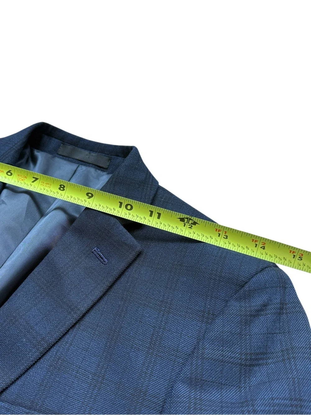 Lauren Ralph Lauren Boy’s Navy Windowpane Sport Coat Blazer 14R Tailored Stretch